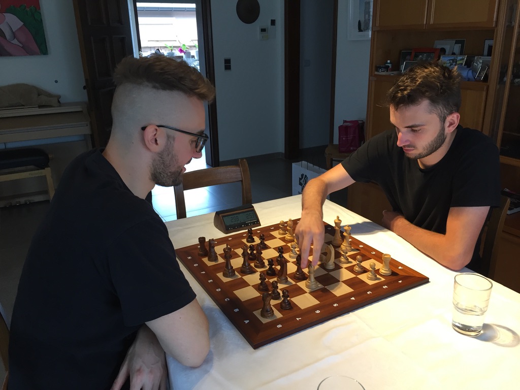 Syd playing chess