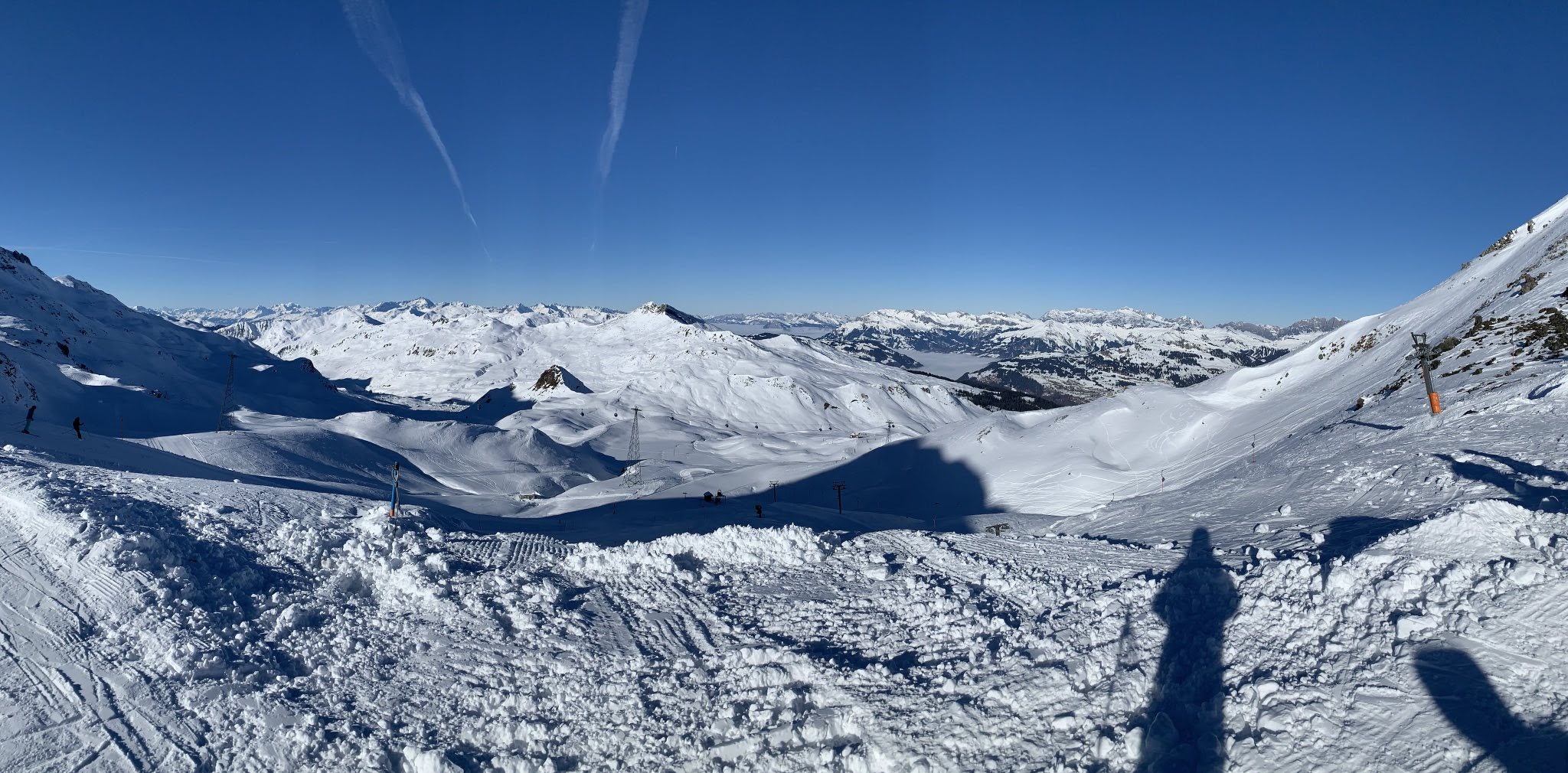 A beautiful view from skiing