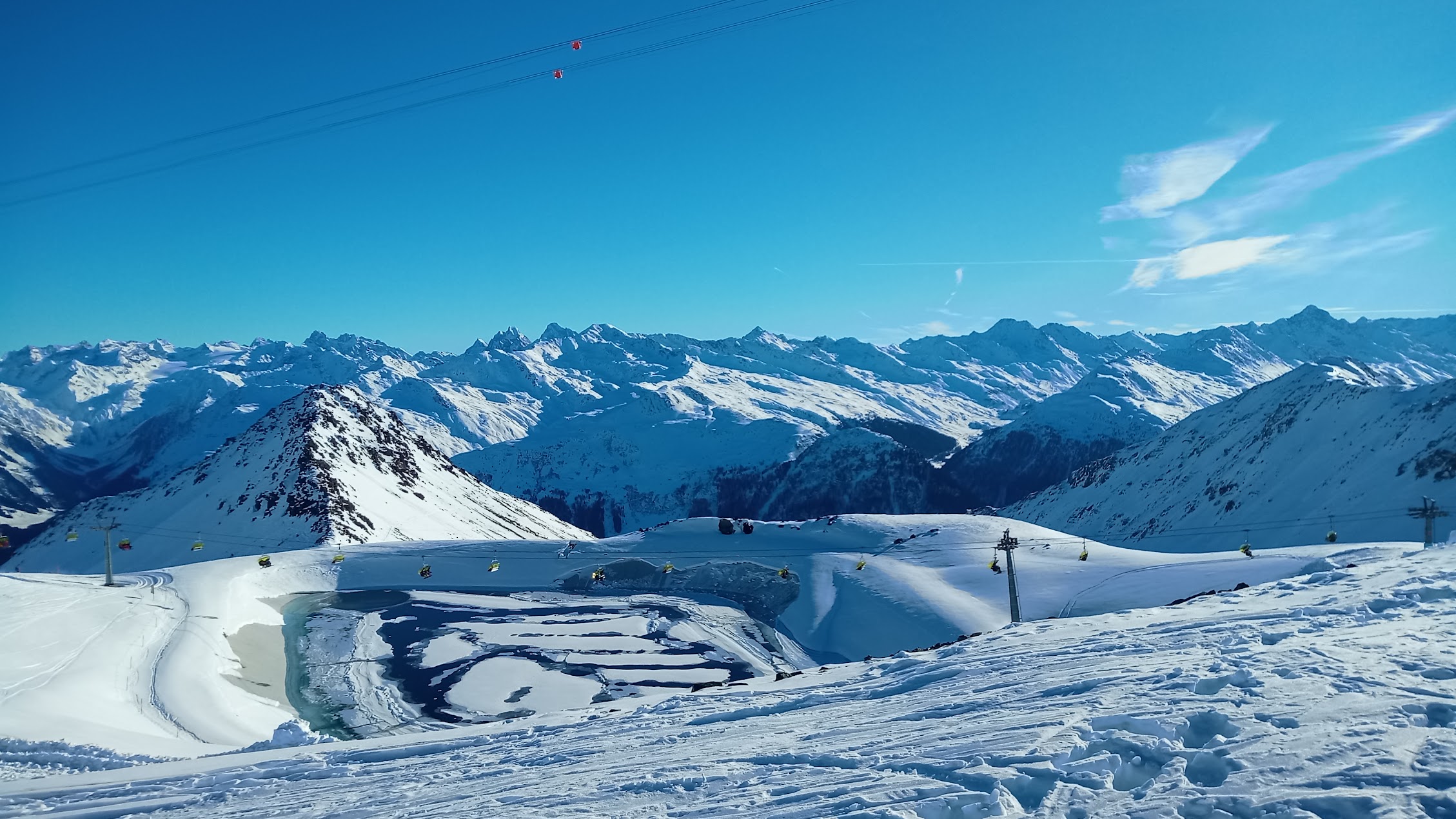 A beautiful view from skiing