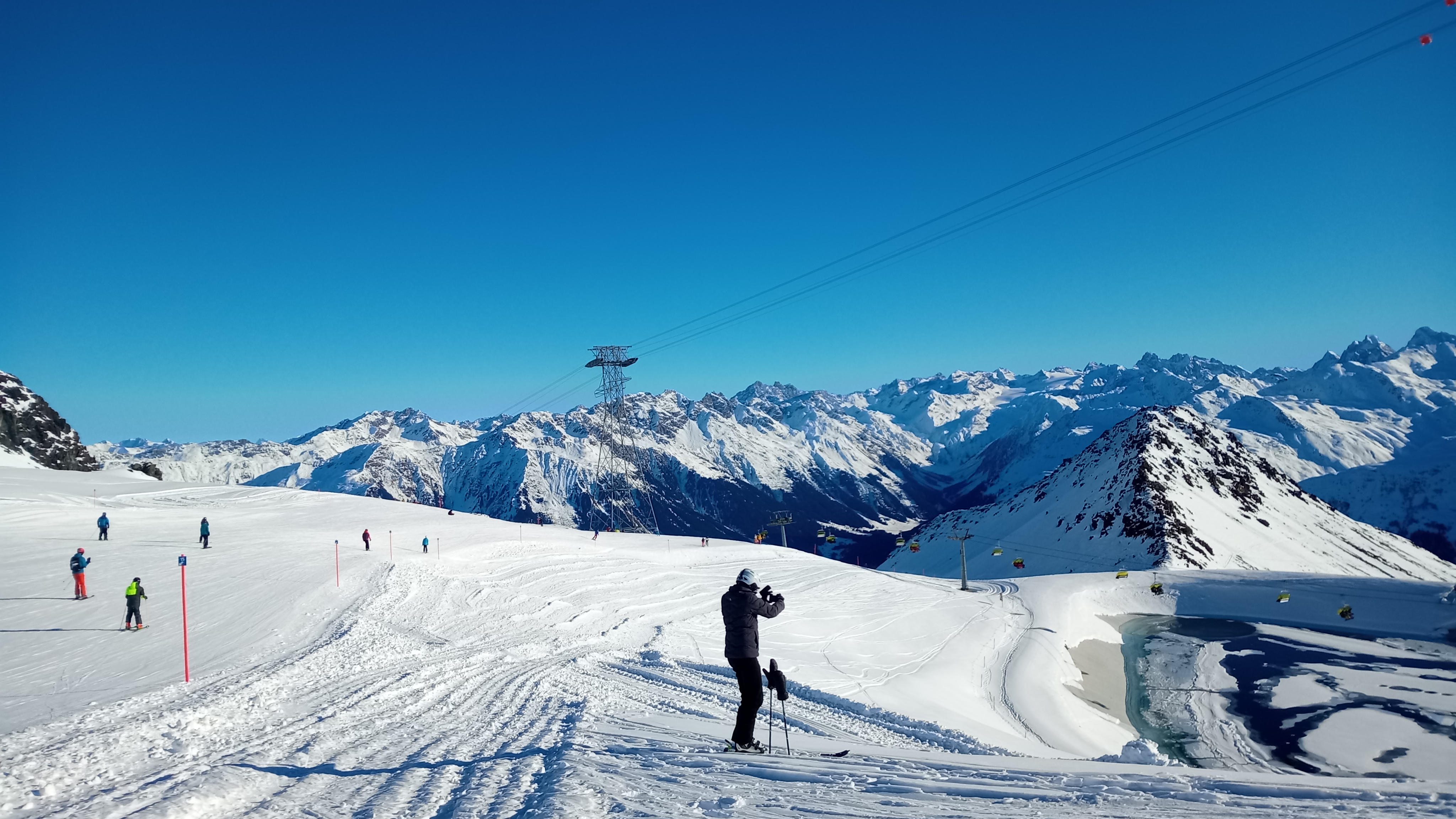 A beautiful view from skiing