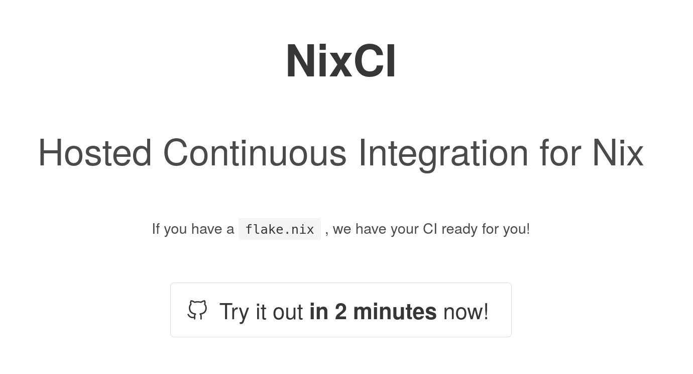 Nix CI Page